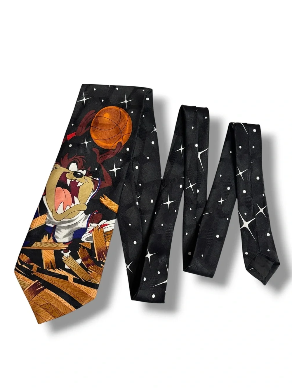 LOONEY TUNES MANIA Taz Tasmanian Devil Basketball Tie VINTAGE 1996